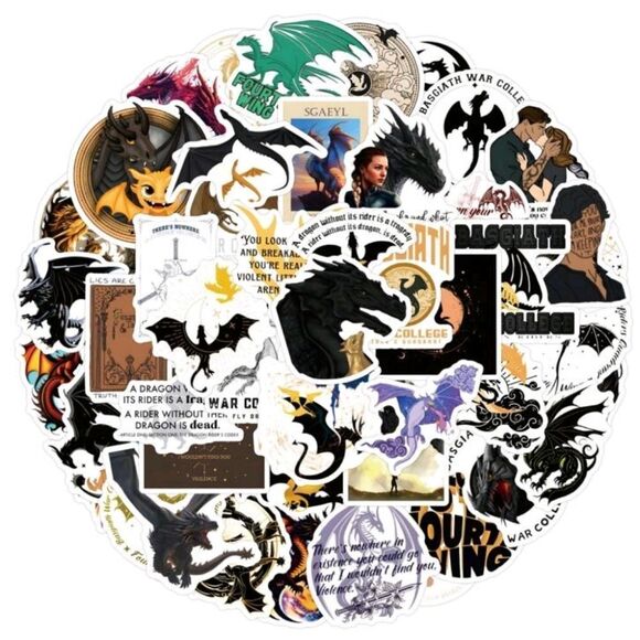 Rebecca Yarros Fourth Wing Empyrean Stickers - Picture 1 of 5